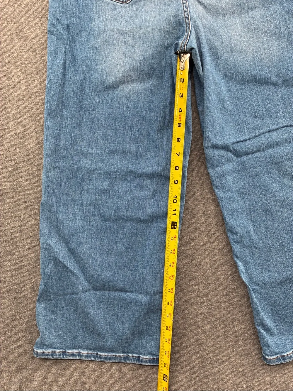 J. Jill Light Blue High-Rise Wide-Leg Jeans for Women 16 crop